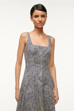 WELLS DRESS  NAVY MOSAIC