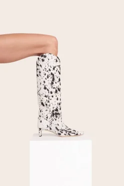 WESTERN WALLY BOOT BLACK & WHITE HAIRCALF