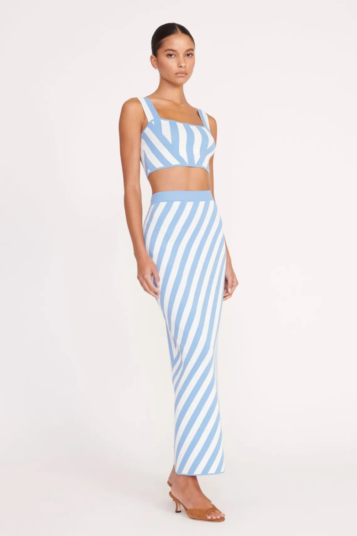 ZOLA TOP BLUE SEASHORE STRIPE